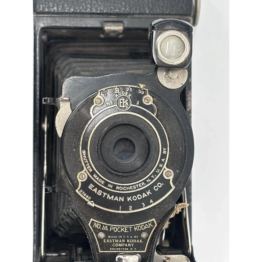 Vintage No 1A Pocket Kodak Folding Bellows Camera Kodex Shutter Film TV Prop